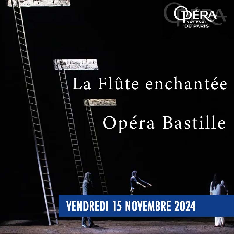 Vendredi 15 novembre 2024
Venez découvrir La Flûte enchantée de Mozart à l'Opéra Bastille.