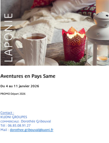 2026 PROMO Aventures en Pays Same LAPONIE 8 jours KUONI